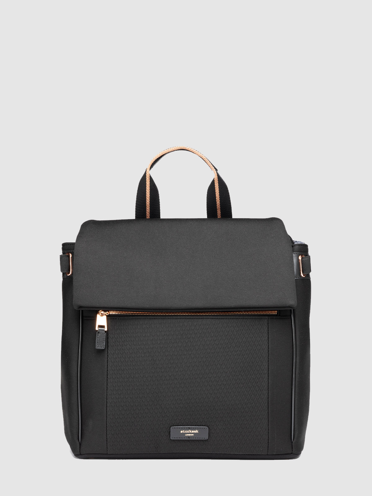 Black leather changing backpack hotsell