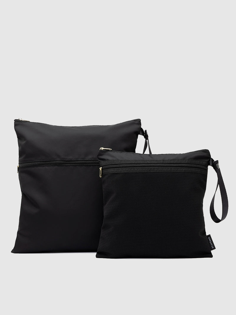 Storksak Wet Bag & change pouch set black | front view