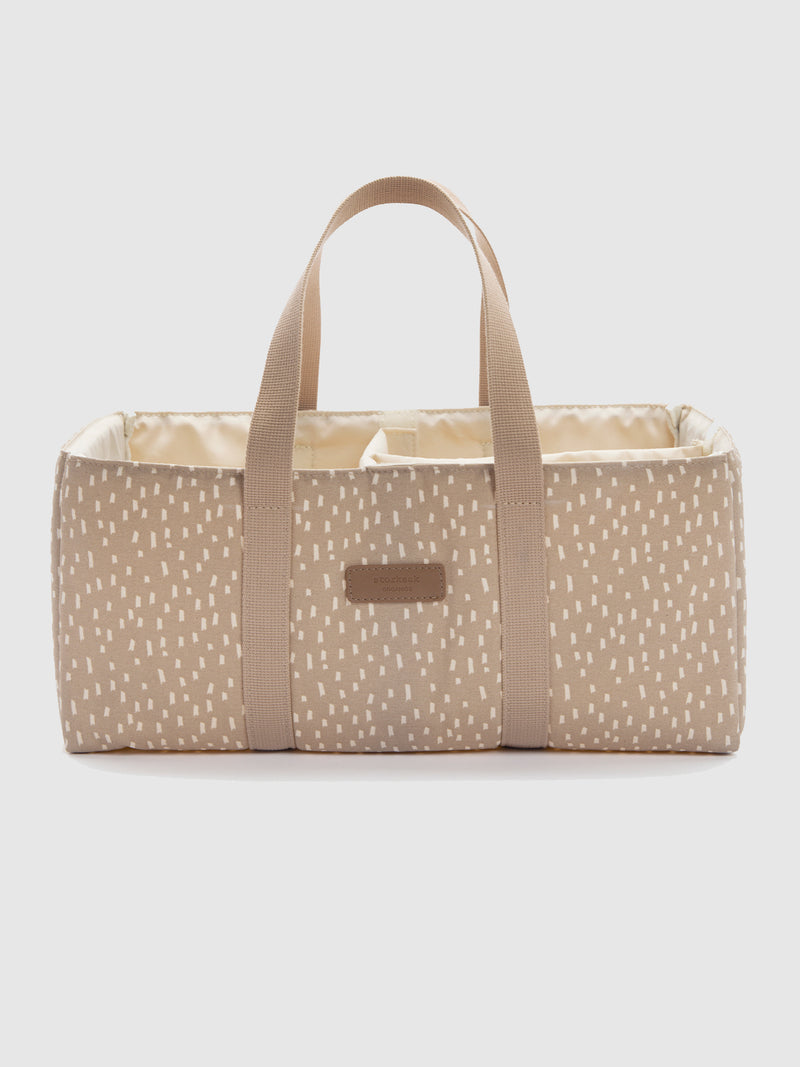 Storksak organic nappy caddy seashell | caddy