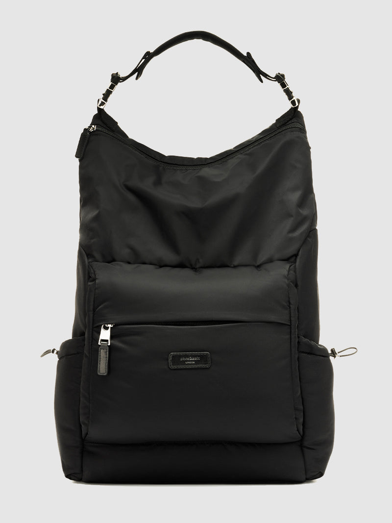 Skye eco backpack black | converted to shoulder bag / hobo bag