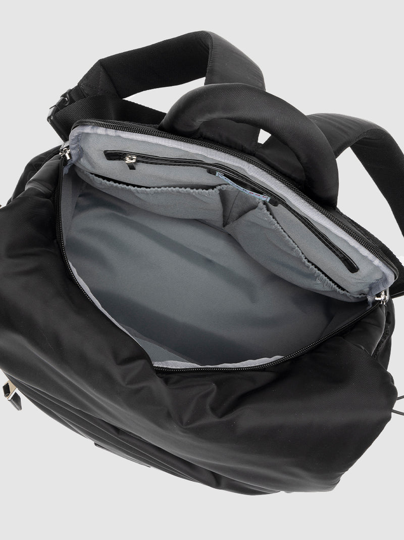 Skye eco backpack black | main compartment empty