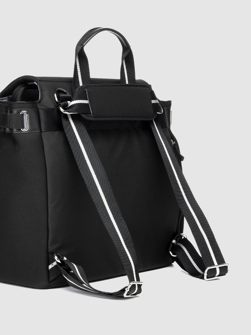 St James Scuba Black & Silver | back view with straps as backpack 