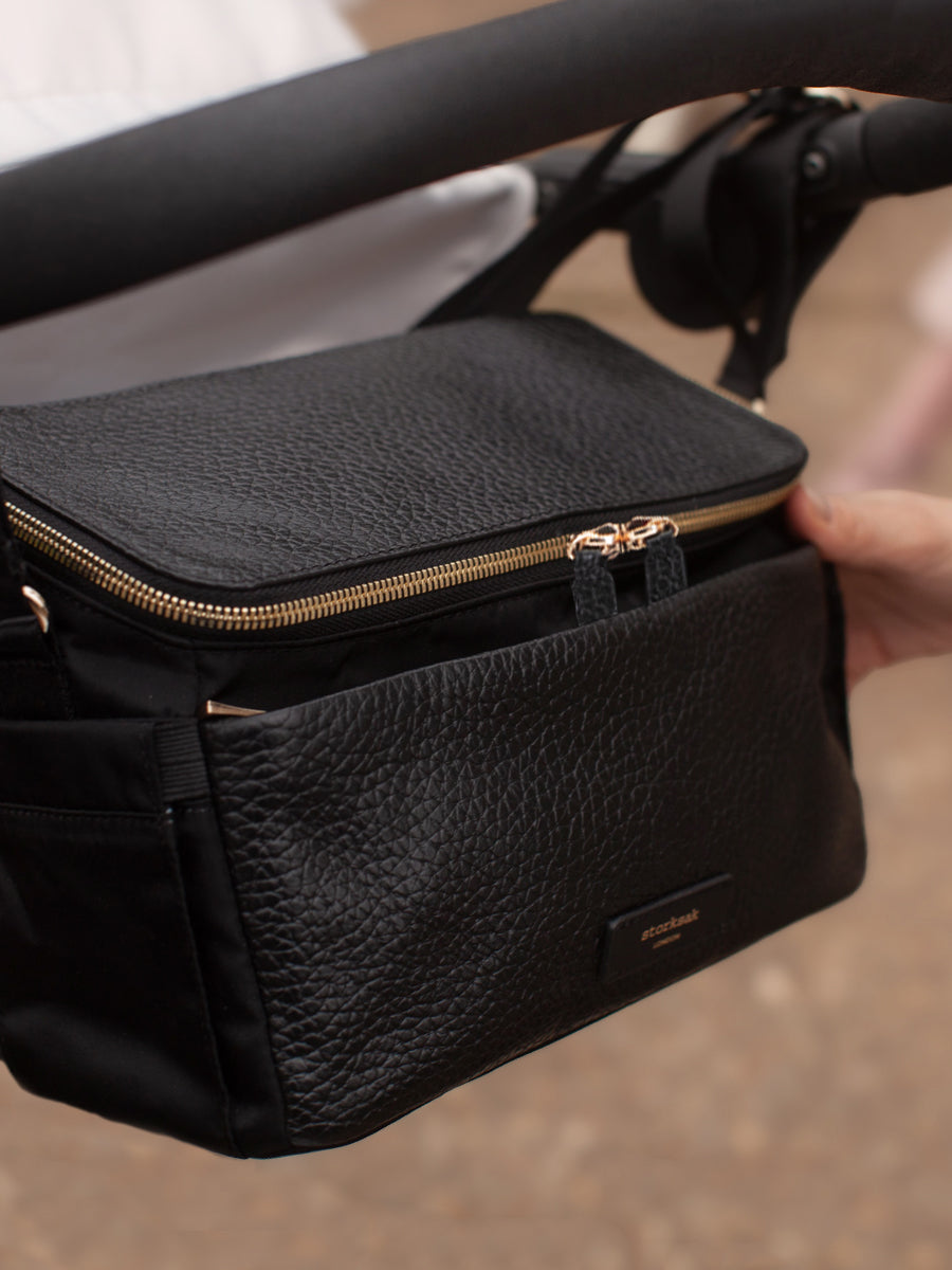 Black leather nappy bag outlet